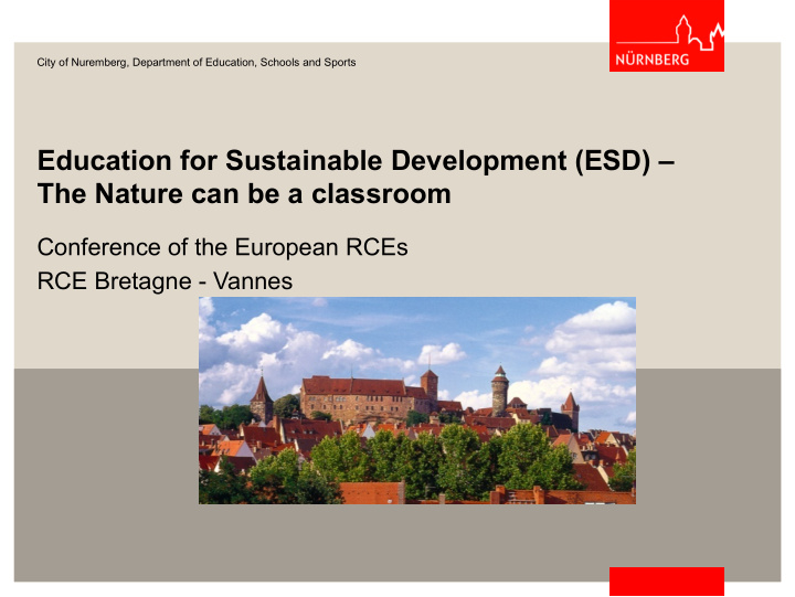 education for sustainable development esd the nature can