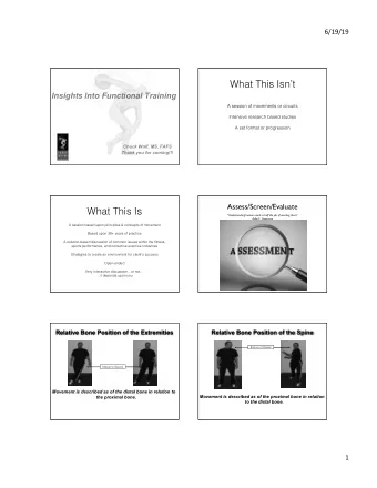 What This Isnt   Insights Into Functional Training A session of movements or circuits