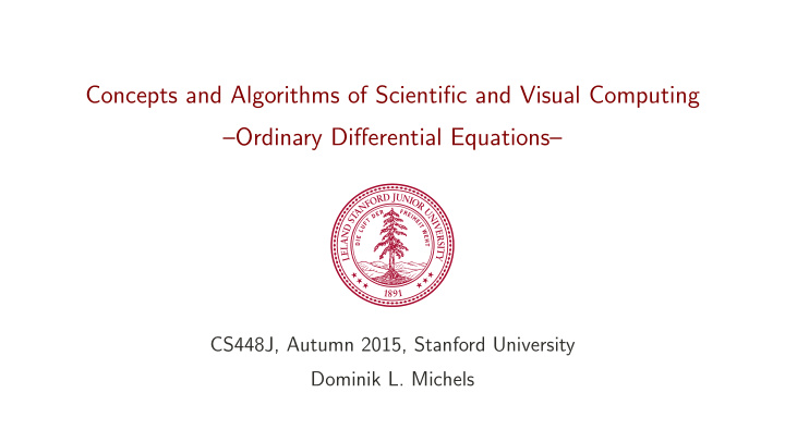 concepts and algorithms of scientific and visual