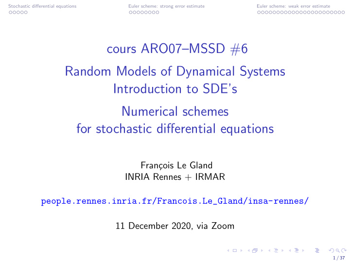 cours aro07 mssd 6 random models of dynamical systems