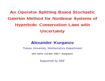 An Operator Splitting Based Stochastic  Galerkin Method for Nonlinear Systems of  Hyperbolic