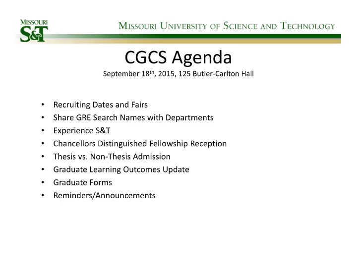 cgcs agenda
