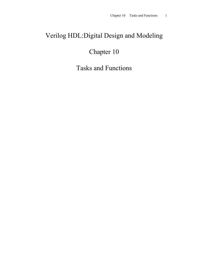 verilog hdl digital design and modeling chapter 10 tasks