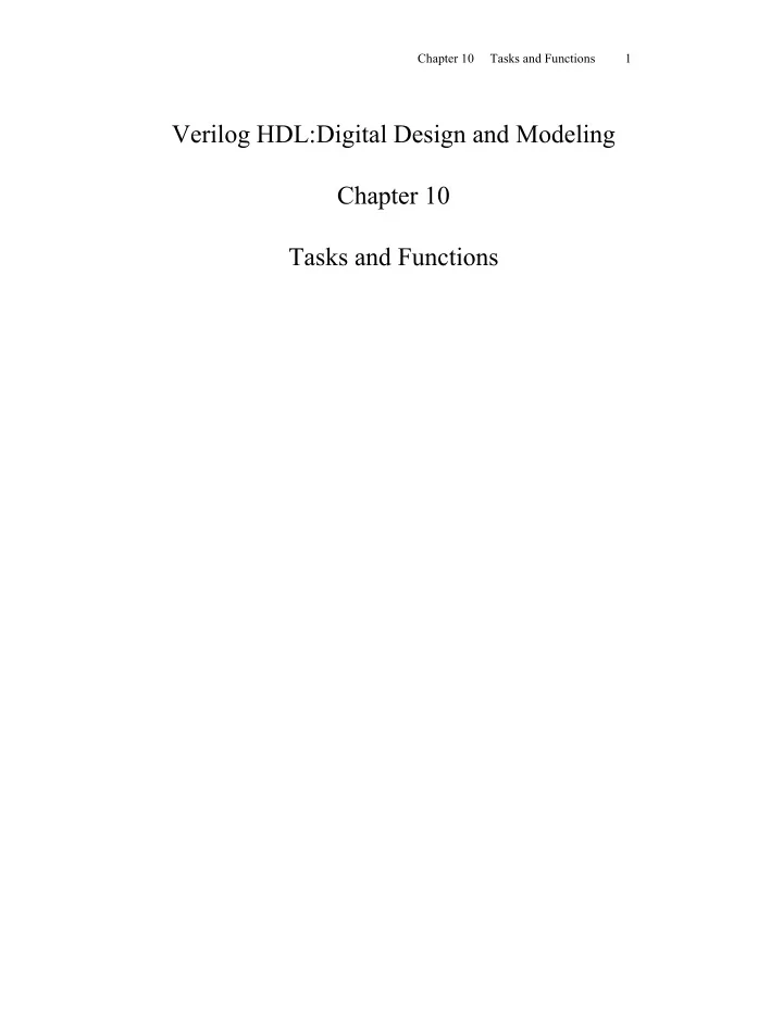 verilog hdl digital design and modeling chapter 10 tasks