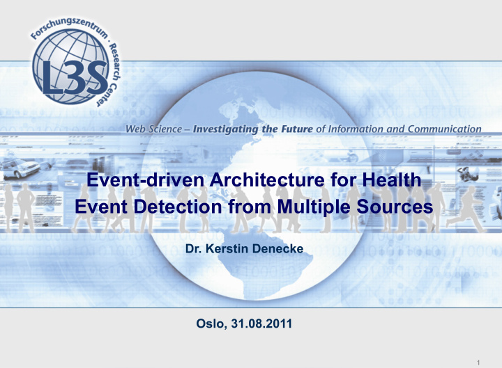event driven architecture for health event detection from