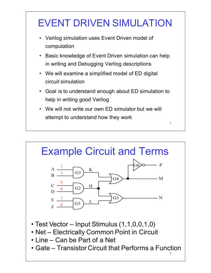 example circuit and terms