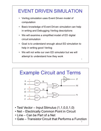 Example%Circuit%and%Terms  1  1  0  0  1  0   Test%Vector% Input%Stimulus%(1,1,0,0,1,0)