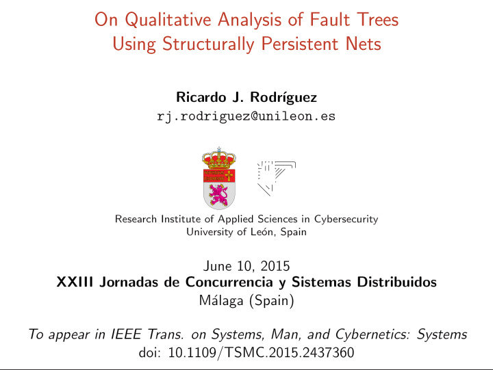 on qualitative analysis of fault trees using structurally