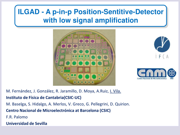 ilgad a p in p position sentitive detector with low