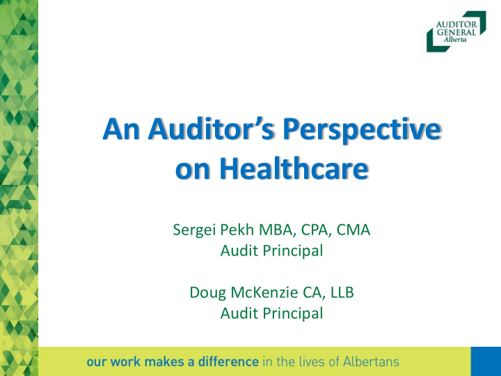 an auditor s perspective