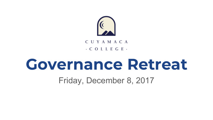 governance retreat