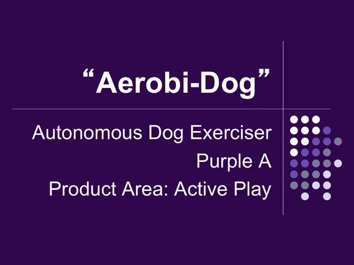 aerobi dog