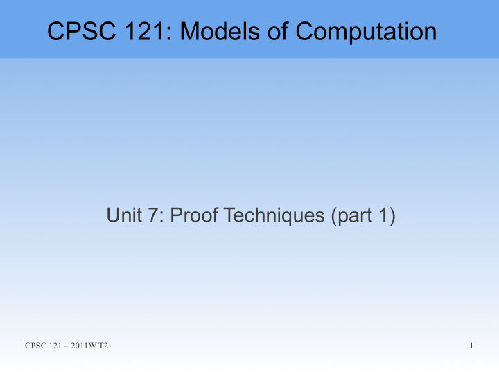 cpsc 121 models of computation