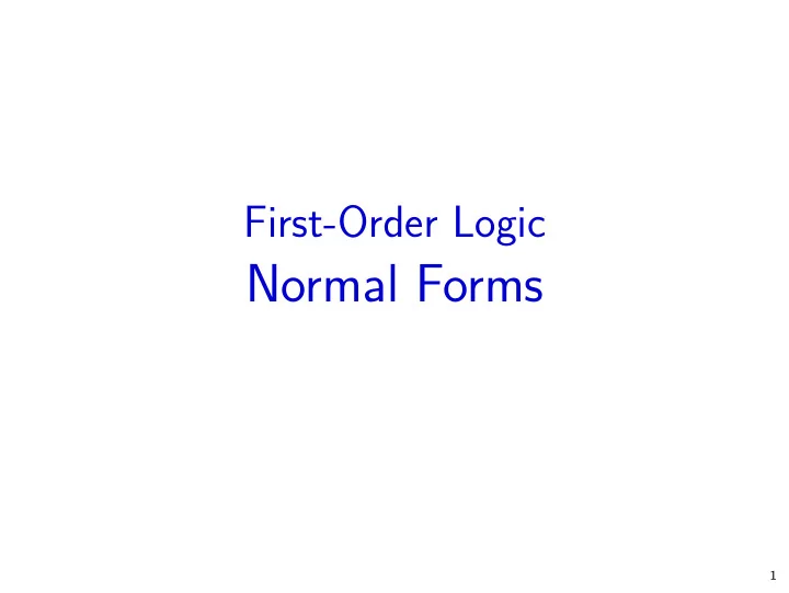 normal forms