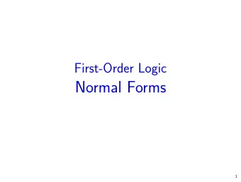 Normal Forms  1  Abbreviations  We return to the abbreviations used in connection with resolution: