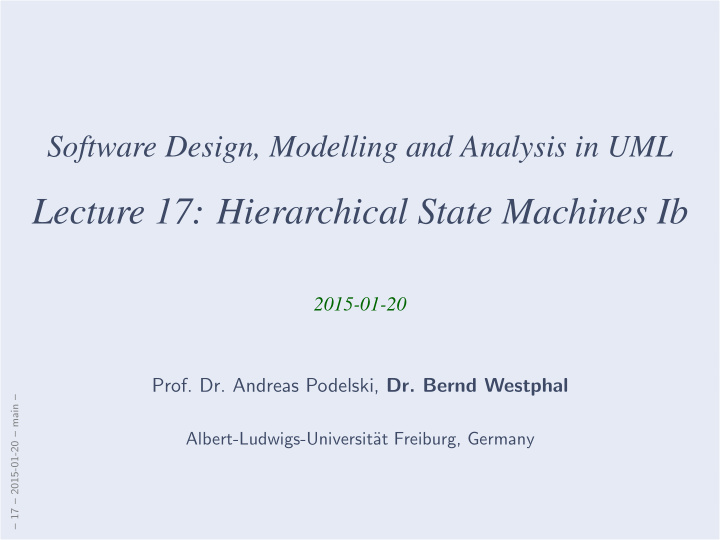 lecture 17 hierarchical state machines ib