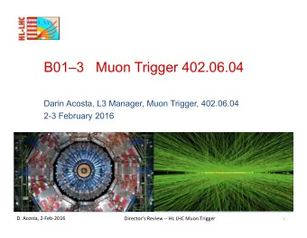 B013   Muon Trigger 402.06.04  Darin Acosta, L3 Manager, Muon Trigger, 402.06.04  2-3 February