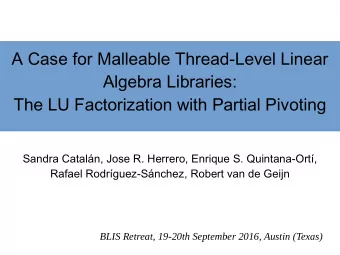 A Case for Malleable Thread-Level Linear  Algebra Libraries:  The LU Factorization with Partial