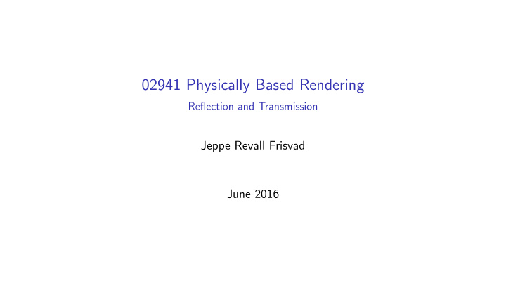 02941 physically based rendering