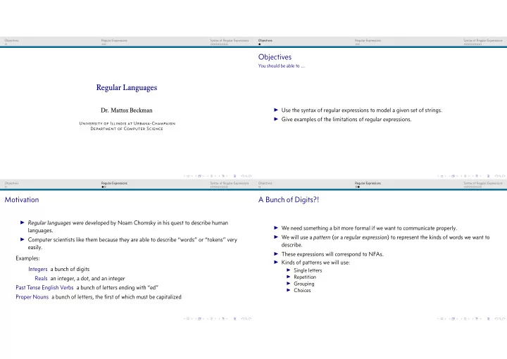 objectives