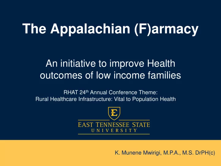 the appalachian f armacy