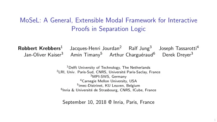 mosel a general extensible modal framework for