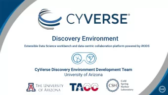 Discovery Environment  Extensible Data Science workbench and data-centric collaboration platform