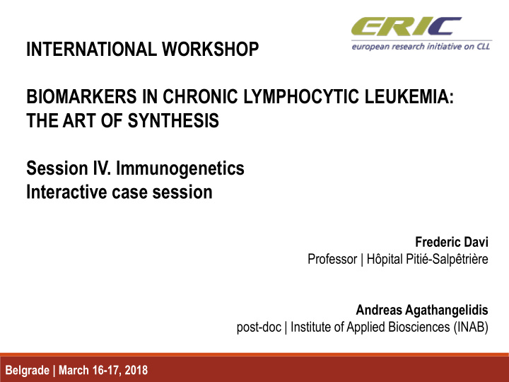 biomarkers in chronic lymphocytic leukemia