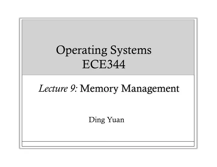 operating systems ece344
