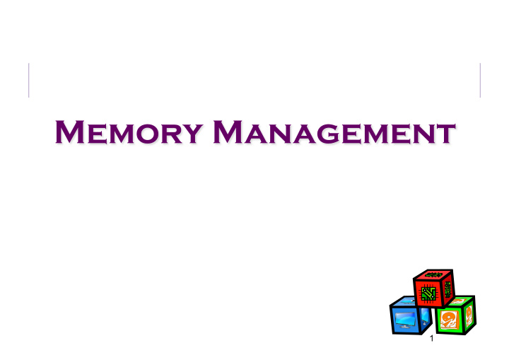 1 programs must be brought from disk into memory for them