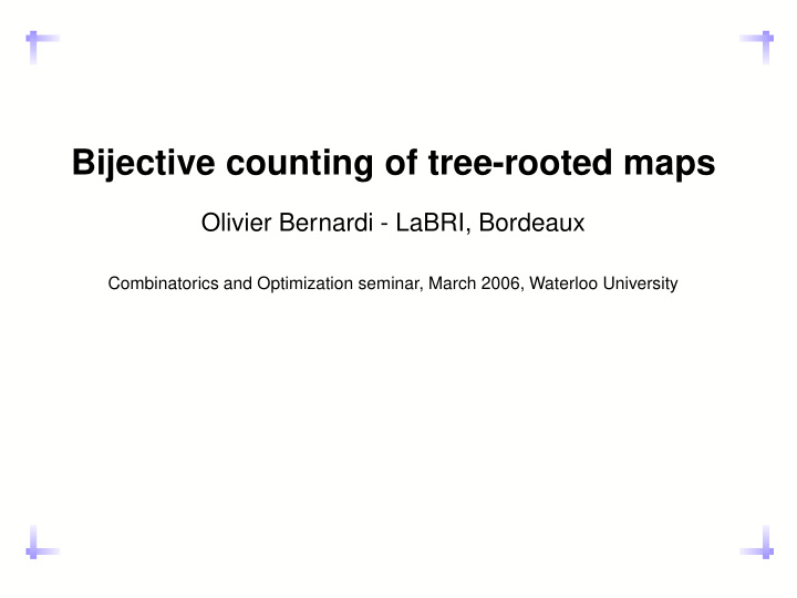 bijective counting of tree rooted maps