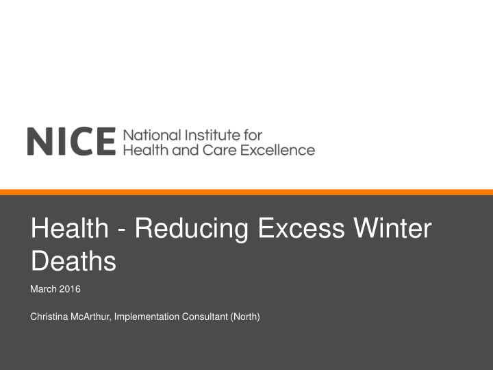 health reducing excess winter