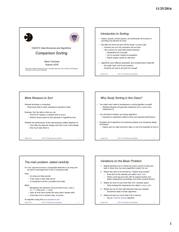 comparison sorting