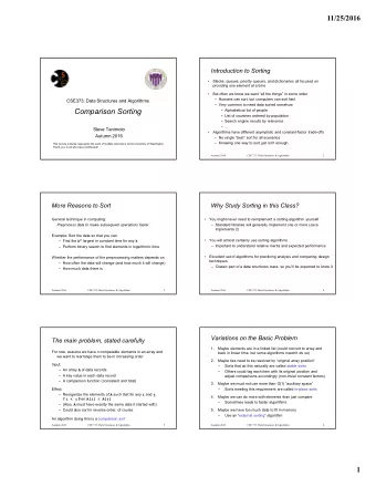 Comparison Sorting   Alphabetical list of people   List of countries ordered by population