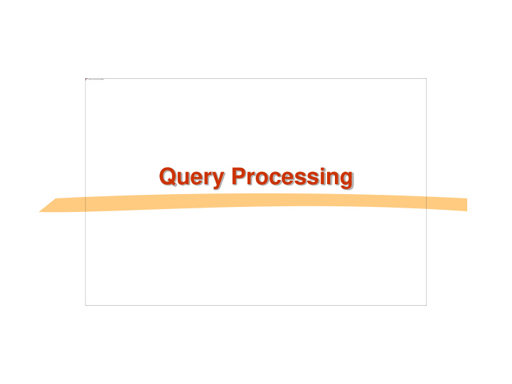 query processing review