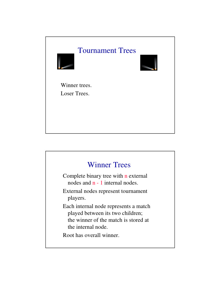 tournament trees