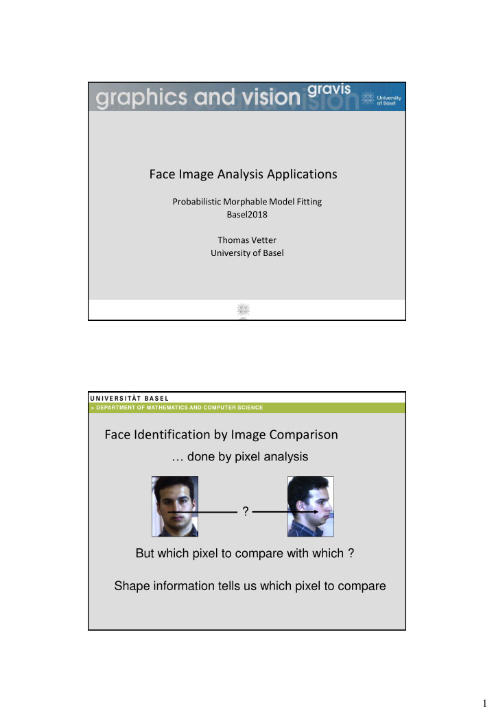 face identification by image comparison