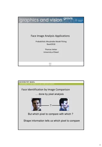 Face Identification by Image Comparison   done by pixel analysis  ?  But which pixel to compare