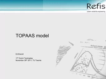 TOPAAS model  Ed Brandt 17 th Dutch Testingday November 29 th 2011, TU Twente  Introduction