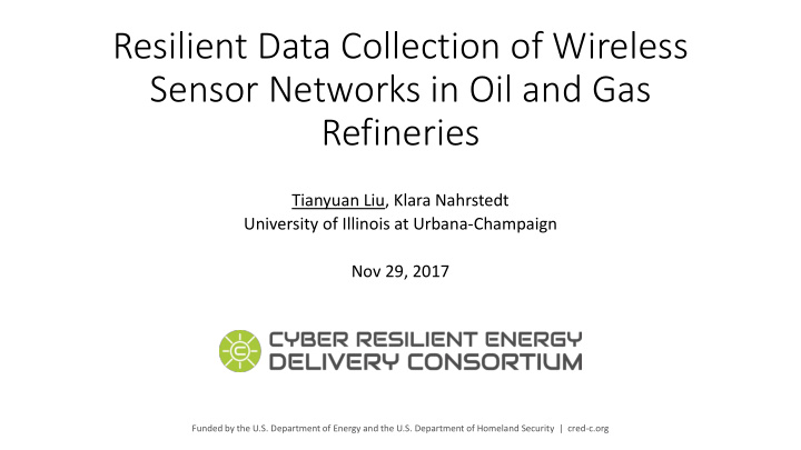 resilient data collection of wireless sensor networks in