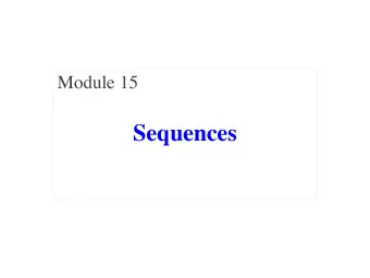 Sequences  Motivation for this Video Series   Strings are a very, very useful type  But they
