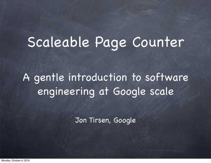 scaleable page counter