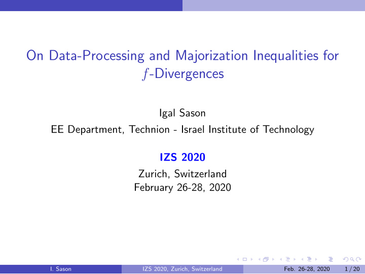 on data processing and majorization inequalities for f