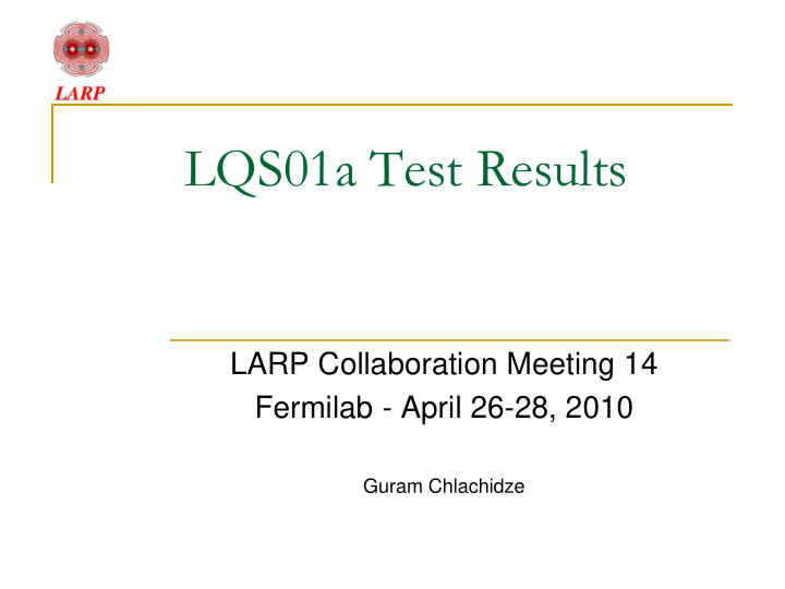 lqs01a test results