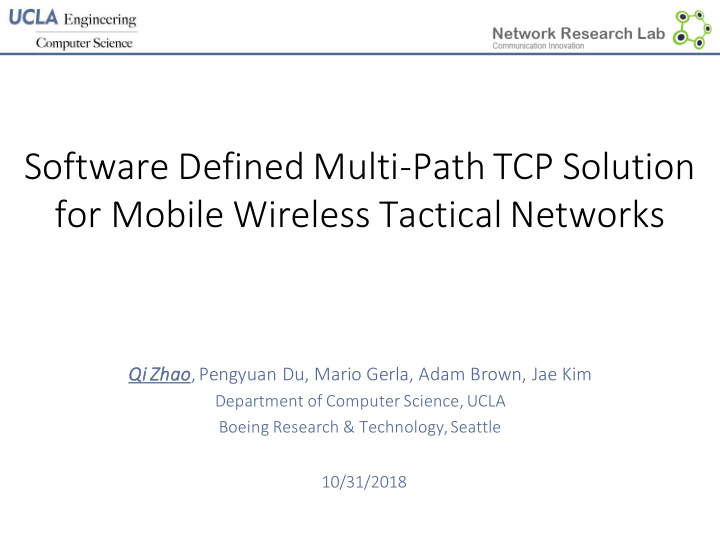software defined multi path tcp solution for mobile