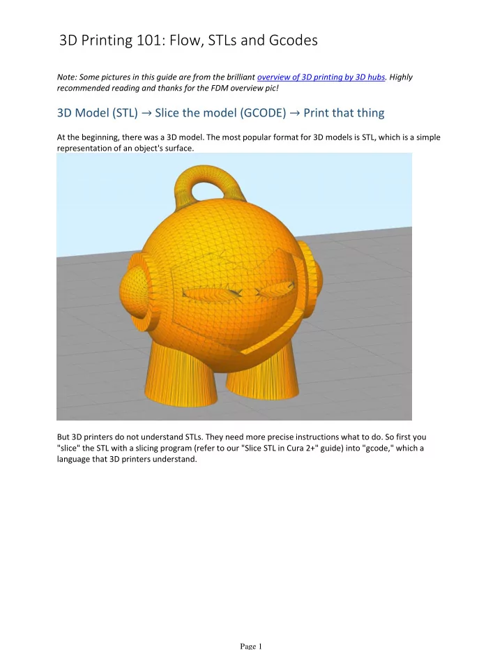 3d printing 101 flow stls and gcodes