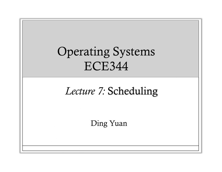 operating systems ece344