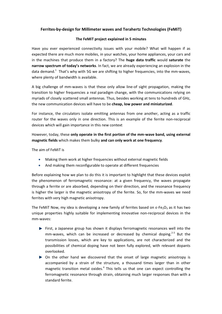 ferrites by design for millimeter waves and terahertz