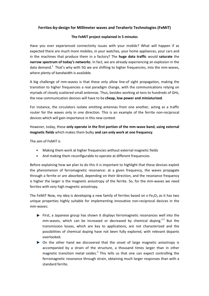 ferrites by design for millimeter waves and terahertz