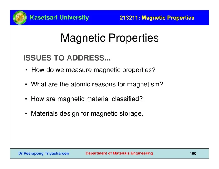 magnetic properties
